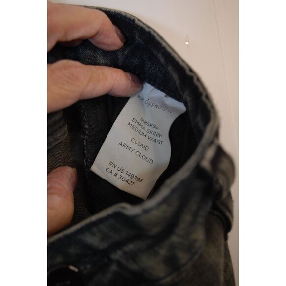 Brockenbow Emma Skinny Med Waist Women's Jeans Army Cloud Size 30 - Picture 7 of 7